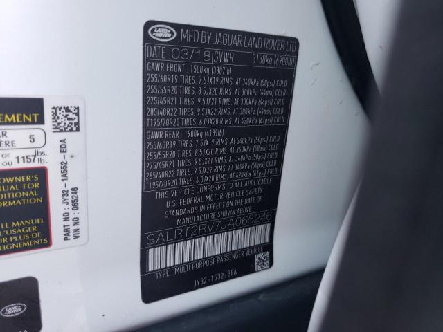 Photo 10 from auction – 2018 LAND ROVER DISCOVERY with VIN SALRT2RV7JA065246