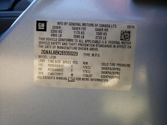 Photo 10 from auction – 2014 CHEVROLET EQUINOX LS with VIN 2GNALAEK2E6350229