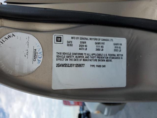 Photo 10 from auction – 2000 BUICK CENTURY CU with VIN 2G4WS52J5Y1258677