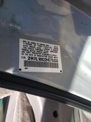 Photo 10 from auction – 2002 HONDA ODYSSEY with VIN 2HKRL18622H575333
