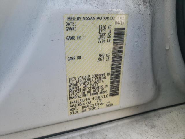 Photo 10 from auction – 2015 NISSAN ALTIMA 2.5 with VIN 1N4AL3AP3FC418316