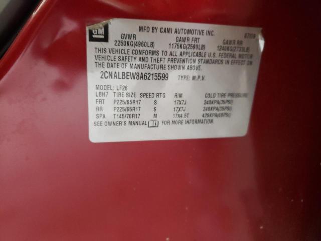 Photo 10 from auction – 2010 CHEVROLET EQUINOX LS with VIN 2CNALBEW8A6215599