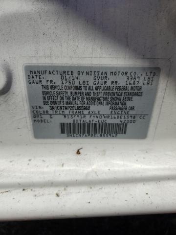 Photo 10 from auction – 2014 NISSAN VERSA with VIN 3N1CN7AP2EL855962