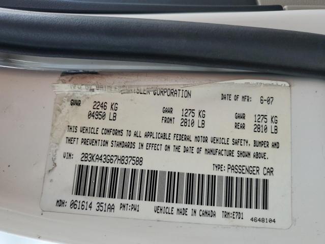 Photo 10 from auction – 2007 DODGE CHARGER SE with VIN 2B3KA43G67H837588