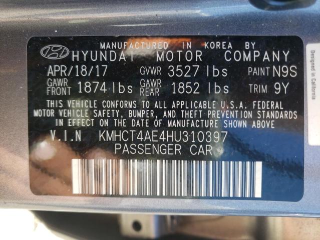 Photo 10 from auction – 2017 HYUNDAI ACCENT SE with VIN KMHCT4AE4HU310397