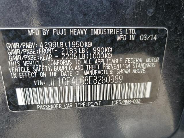 Photo 10 from auction – 2014 SUBARU IMPREZA SP with VIN JF1GPAL68E8280989