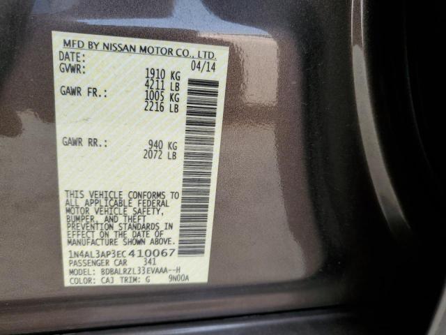 Photo 10 from auction – 2014 NISSAN ALTIMA 2.5 with VIN 1N4AL3AP3EC410067