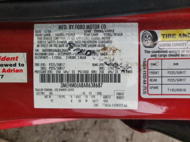 Photo 10 from auction – 2010 MERCURY MILAN PREM with VIN 3MEHM0JA8AR638687