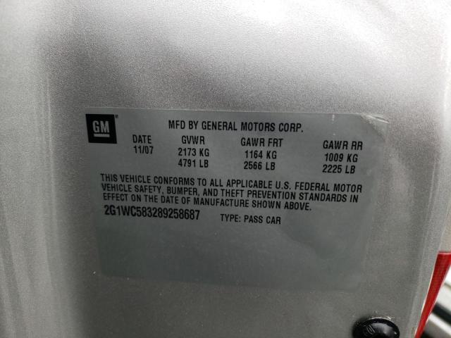 Photo 10 from auction – 2008 CHEVROLET IMPALA LT with VIN 2G1WC583289258687