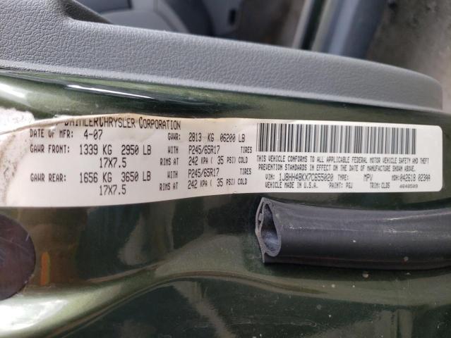 Photo 10 from auction – 2007 JEEP COMMANDER with VIN 1J8HH48KX7C655020