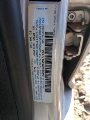 Photo 10 from auction – 2002 VOLKSWAGEN JETTA GLS with VIN 3VWSB69M52M177832