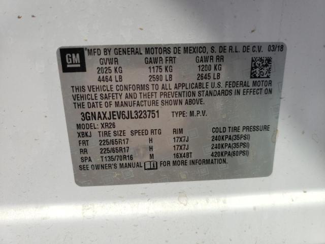 Photo 10 from auction – 2018 CHEVROLET EQUINOX LT with VIN 3GNAXJEV6JL323751