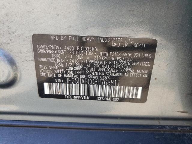 Photo 10 from auction – 2011 SUBARU FORESTER 2 with VIN JF2SHABC0BH768811