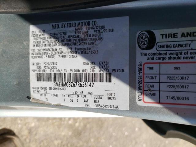Photo 10 from auction – 2007 MERCURY MILAN PREM with VIN 3MEHM08Z67R656142