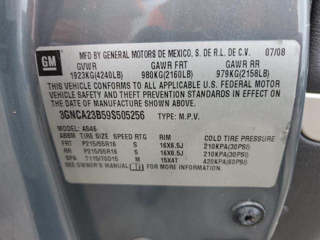 Photo 10 from auction – 2009 CHEVROLET HHR LT with VIN 3GNCA23B59S505256