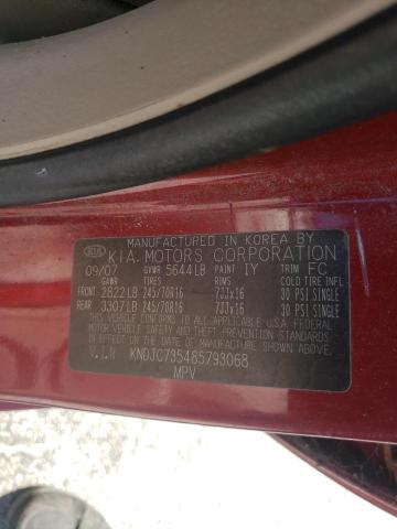Photo 10 from auction – 2008 KIA SORENTO EX with VIN KNDJC735485793068