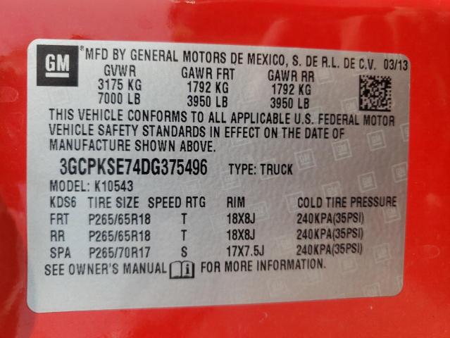 Photo 10 from auction – 2013 CHEVROLET SILVERADO with VIN 3GCPKSE74DG375496