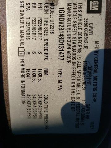 Photo 10 from auction – 2008 CHEVROLET UPLANDER L with VIN 1GNDV23148D131477