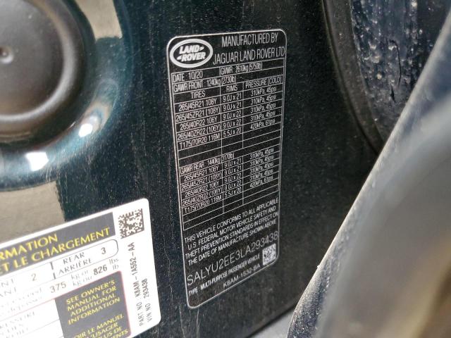 Photo 10 from auction – 2020 LAND ROVER RANGE ROVE with VIN SALYU2EE3LA293438