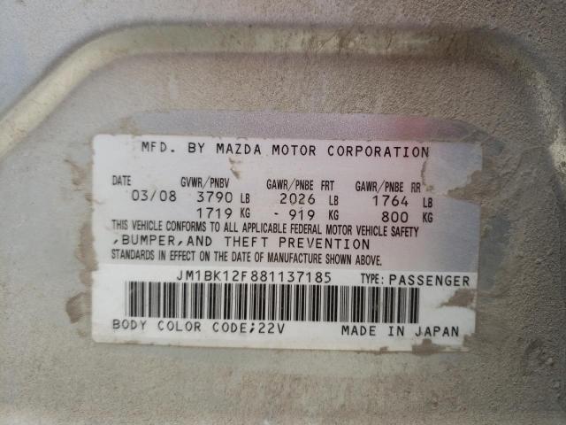 Photo 10 from auction – 2008 MAZDA 3 I with VIN JM1BK12F881137185