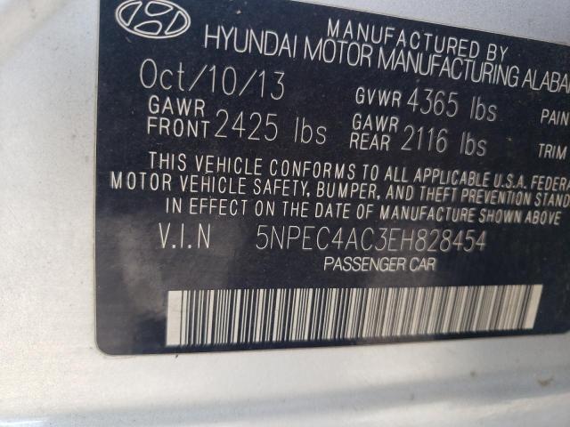 Photo 10 from auction – 2014 HYUNDAI SONATA SE with VIN 5NPEC4AC3EH828454