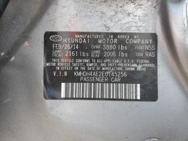 Photo 10 from auction – 2014 HYUNDAI ELANTRA SE with VIN KMHDH4AE2EU145256