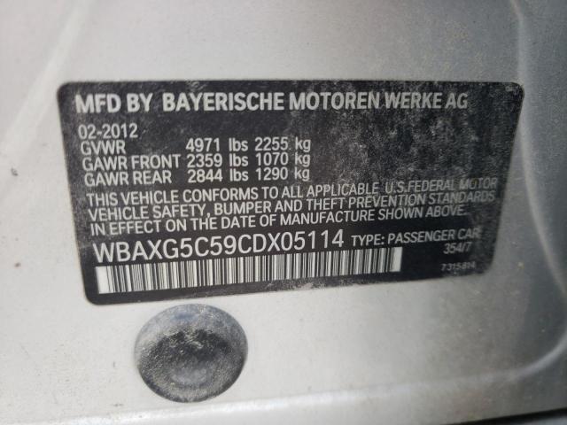 Photo 10 from auction – 2012 BMW 528 I with VIN WBAXG5C59CDX05114