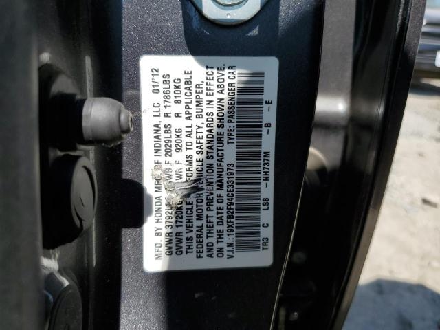 Photo 10 from auction – 2012 HONDA CIVIC EXL with VIN 19XFB2F94CE331973