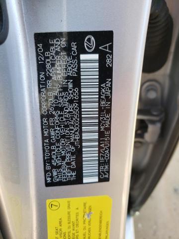 Photo 10 from auction – 2005 LEXUS ES 330 with VIN JTHBA30G255091656