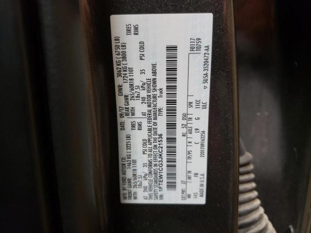Photo 10 from auction – 2018 FORD F150 SUPER with VIN 1FTEW1CG3JKC21536
