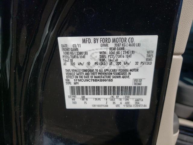 صورة رقم 10 من المزاد - 2011 FORD ESCAPE XLS مع VIN 1FMCU9C78BKB99185