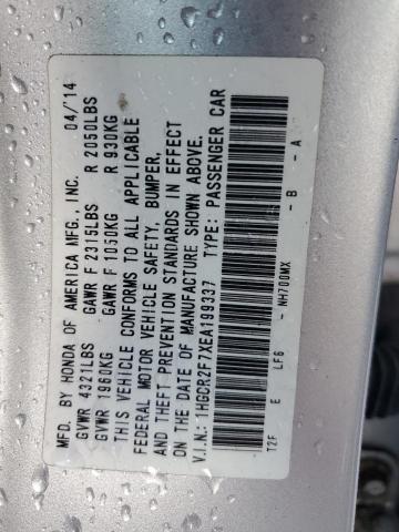 Photo 10 from auction – 2014 HONDA ACCORD EX with VIN 1HGCR2F7XEA199337
