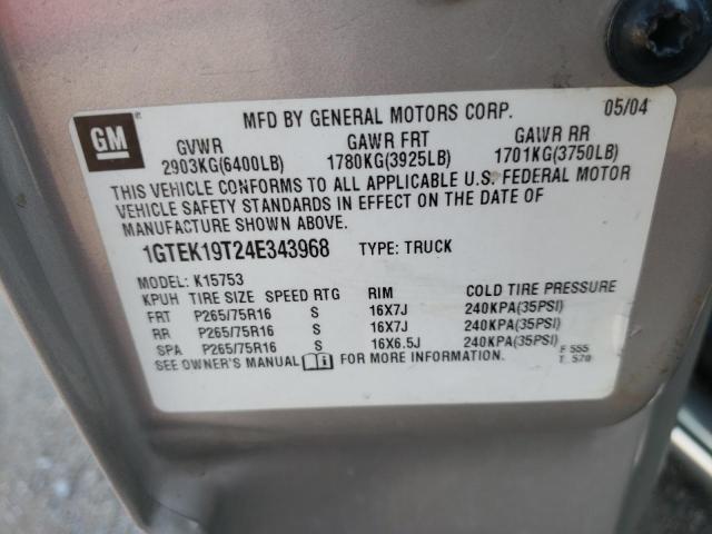 Photo 10 from auction – 2004 GMC NEW SIERRA with VIN 1GTEK19T24E343968