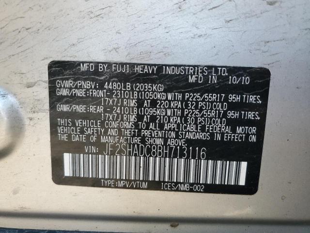 Photo 10 from auction – 2011 SUBARU FORESTER 2 with VIN JF2SHADC8BH713116