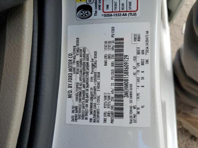 Photo 10 from auction – 2008 MERCURY MILAN PREM with VIN 3MEHM08158R609129