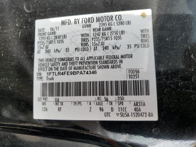 Photo 10 from auction – 2011 FORD RANGER SUP with VIN 1FTLR4FE9BPA74346
