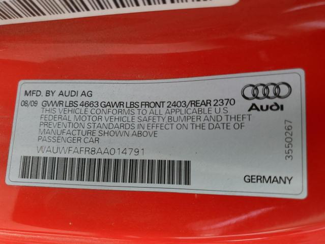 Photo 10 from auction – 2010 AUDI A5 PRESTIG with VIN WAUWFAFR8AA014791