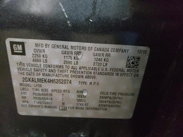 Photo 10 from auction – 2017 GMC TERRAIN SL with VIN 2GKALMEK4H6262074