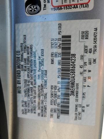 Photo 10 from auction – 2011 MERCURY MILAN PREM with VIN 3MEHM0JA5BR604238