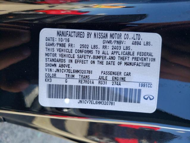Photo 10 from auction – 2017 INFINITI Q60 BASE with VIN JN1CV7EL6HM320781