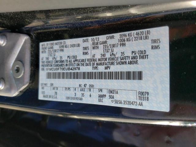 Photo 10 from auction – 2014 FORD ESCAPE S with VIN 1FMCU0F70EUB42978