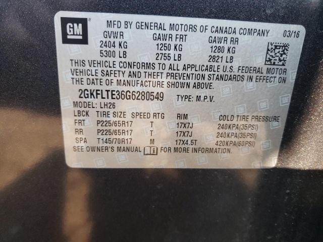Photo 10 from auction – 2016 GMC TERRAIN SL with VIN 2GKFLTE36G6280549