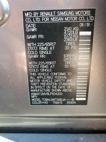Photo 10 from auction – 2020 NISSAN ROGUE S with VIN KNMAT2MV8LP504210