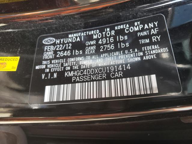 Photo 10 from auction – 2012 HYUNDAI GENESIS 3. with VIN KMHGC4DDXCU191414