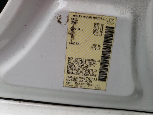 Photo 10 from auction – 2015 NISSAN ALTIMA 2.5 with VIN 1N4AL3AP2FN879933