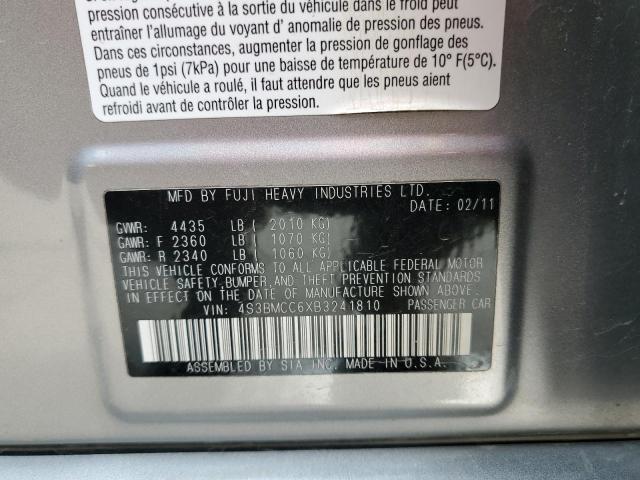 Photo 10 from auction – 2011 SUBARU LEGACY 2.5 with VIN 4S3BMCC6XB3241810