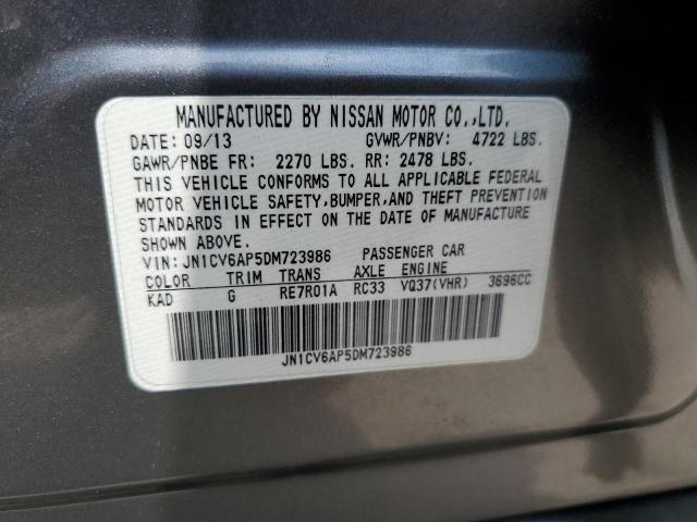 Photo 10 from auction – 2013 INFINITI G37 BASE with VIN JN1CV6AP5DM723986