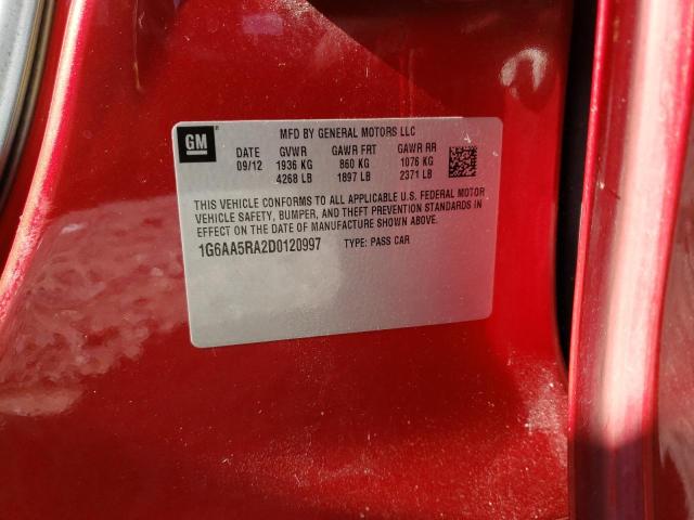 Photo 10 from auction – 2013 CADILLAC ATS with VIN 1G6AA5RA2D0120997