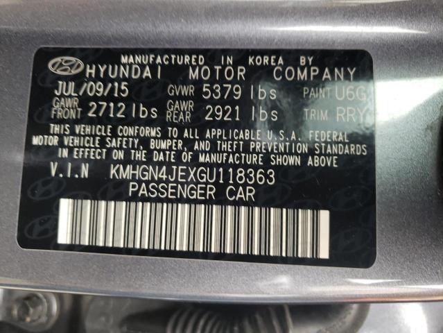 Photo 10 from auction – 2016 HYUNDAI GENESIS 3. with VIN KMHGN4JEXGU118363