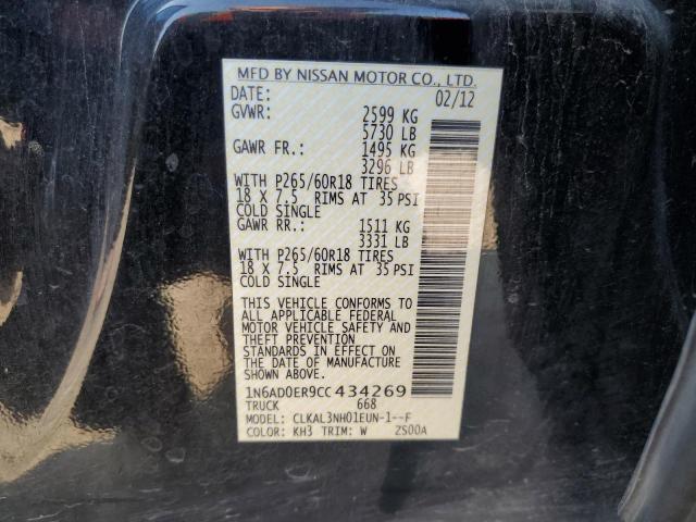 Photo 10 from auction – 2012 NISSAN FRONTIER S with VIN 1N6AD0ER9CC434269
